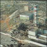 Chernobyl  reactor after explosion 