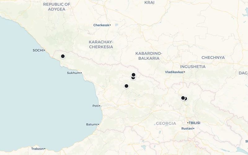 Туры направления на карте