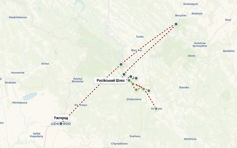 Карта маршрута тура