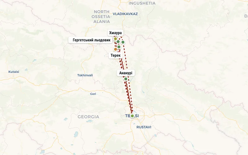 Карта маршрута тура