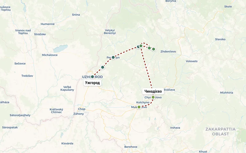 Карта маршрута тура