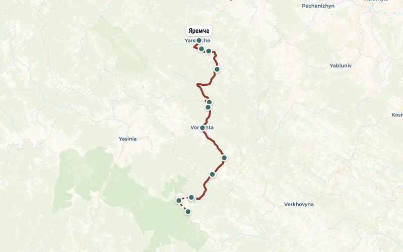 Карта маршруту туру
