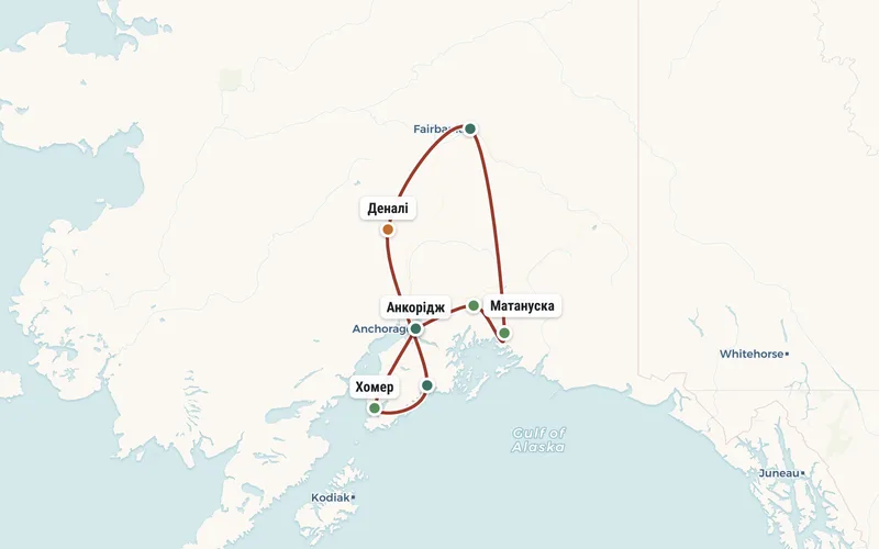 Карта маршрута тура